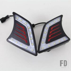 トヨタ カーフラッシュ 1セット DRL ハイラックス ヴィーゴ 2012-15 LED DRL デイタイムランニングライト フォグランプ 12V オートランニングラ - Black Shell
