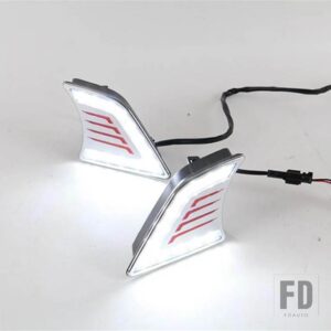 トヨタ カーフラッシュ 1セット DRL ハイラックス ヴィーゴ 2012-15 LED DRL デイタイムランニングライト フォグランプ 12V オートランニングラ - Silver Shell