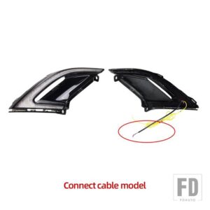 ホンダ アコード 2023 2024 LEDデイタイムランニングライト イエローウィンカーインジケーターライト バンパー DRL フォグランプ付き 2個 - Connect cable