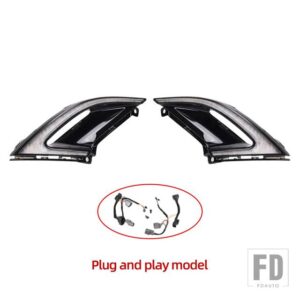 ホンダ アコード 2023 2024 LEDデイタイムランニングライト イエローウィンカーインジケーターライト バンパー DRL フォグランプ付き 2個 - Plug and play