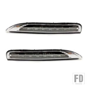 ポルシェ カイエン 2011-14 用フロントバンパー デイタイムランニングライト LED DRL ドライビングフォグランプ ウィンカーランプ - Left and Right