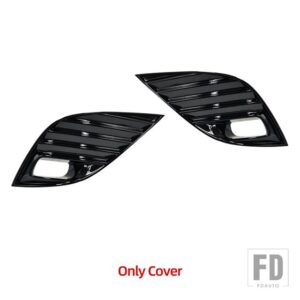 トヨタ カムリ XSE SE 2018 2019 2020 用 LED バンパー フォグランプ ランプ ヘッドライト フォグランプ カバー グリル フレーム スイッチ ハー - Only cover