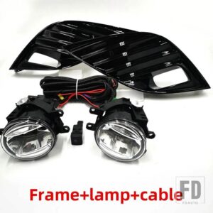 トヨタ カムリ XSE SE 2018 2019 2020 用 LED バンパー フォグランプ ランプ ヘッドライト フォグランプ カバー グリル フレーム スイッチ ハー - Fog set