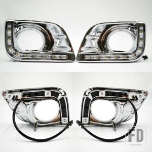 トヨタ 自動車用 LED DRL プラド FJ150 LC150 ランドクルーザー 2700/4000 2010 2011 2013 デイタイムランニングライト フォグランプ ウィンカ - White