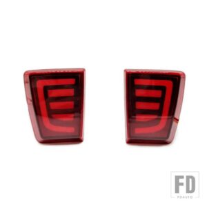 三菱 自動車用 LEDリアバンパーリフレクターテールブレーキウィンカーライト パジェロショーグンV97 V98 V87 V93 V95モンテロ2007-2020用 - Red Cover