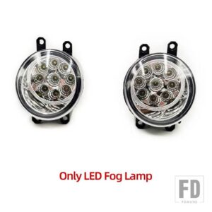 トヨタ LED DRL デイタイムランニングライト フォグランプカバー グリルフレーム フォグランプ フォーチュナー 2015-20用 - Only 9LED fog lamp
