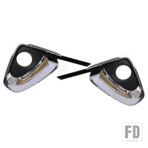 トヨタ LED DRL デイタイムランニングライト フォグランプカバー グリルフレーム フォグランプ フォーチュナー 2015-20用 - Only DRL