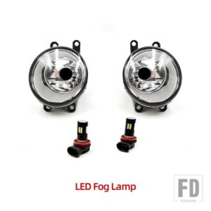 トヨタ LED DRL デイタイムランニングライト フォグランプカバー グリルフレーム フォグランプ フォーチュナー 2015-20用 - Only LED fog lamp