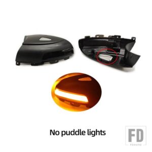VWシャラン2012-2015ティグアン2008-2016ダイナミックライト用自動車用 バックミラーサイドミラーウィンカーLEDリピーターライトランプ - No puddle lights