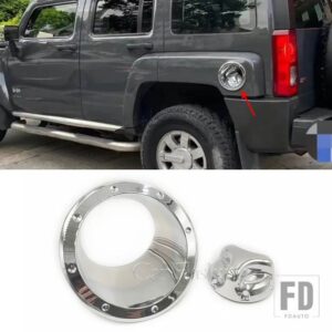 クロームガードトリムカバーハウスフレームハマーH3 2005-2010用ハマーH3T 2009-2010用サイドテールミラーフロントリアカバー - Chrome7