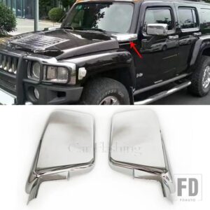 クロームガードトリムカバーハウスフレームハマーH3 2005-2010用ハマーH3T 2009-2010用サイドテールミラーフロントリアカバー - Chrome3