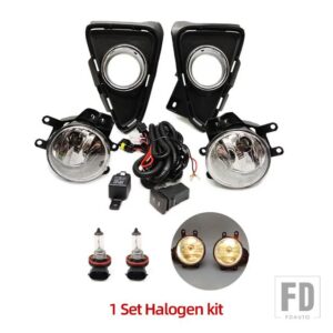 トヨタ 自動車用 LEDフォグランプ RAV4 2016 2017 2018 ヘッドライト フォグランプ ケーブル スイッチ グリル カバー ハロゲン フォグランプ フ - Halogen set
