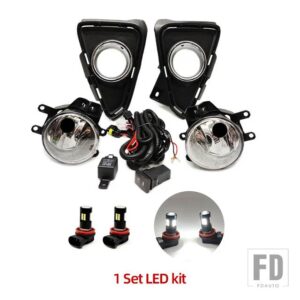 トヨタ 自動車用 LEDフォグランプ RAV4 2016 2017 2018 ヘッドライト フォグランプ ケーブル スイッチ グリル カバー ハロゲン フォグランプ フ - LED set
