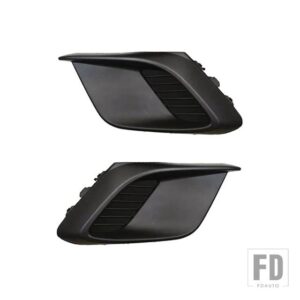 マツダ フロントバンパーフォグライトランプカバーフード3アクセラ2014 2015 2016フォグランプグリルカバーHOPING AUTOフードヘッドライト - Model A L and R