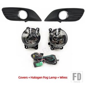 フォード フォーカス 2 MK2 2009 2010 2011用LEDフォグランプ ヘッドライト フォグランプカバー グリルベゼル ハーネス スイッチキット - Halogen set