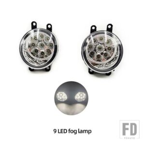 トヨタ LEDフォグランプ RAV4 2009-12 ヘッドライト フォグランプ ケーブル スイッチ グリル カバー ハロゲン フォグランプ フレーム - 9LED lamp