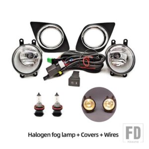 トヨタ LEDフォグランプ RAV4 2009-12 ヘッドライト フォグランプ ケーブル スイッチ グリル カバー ハロゲン フォグランプ フレーム - Halogen set