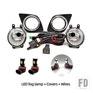 トヨタ LEDフォグランプ RAV4 2009-12 ヘッドライト フォグランプ ケーブル スイッチ グリル カバー ハロゲン フォグランプ フレーム - LED set