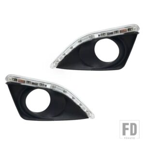 トヨタ FALSHING 1セット自動車用 LEDデイタイムランニングライトDRL カローラ2007 2008 2009 2010 LED DRLフォグランプカバードライビングライ - Only DRL