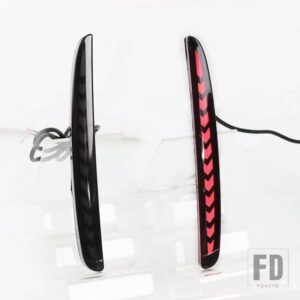 ホンダ シビック タイプR 2016-20 LED リアバンパー フォグランプ ブレーキライト ダイナミック ウィンカー リフレクター 1セット - Smoke C 3 Functions