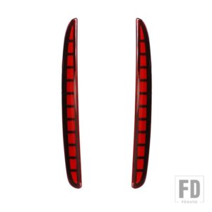 ホンダ シビック タイプR 2016-20 LED リアバンパー フォグランプ ブレーキライト ダイナミック ウィンカー リフレクター 1セット - Red B 3 Functions