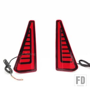 トヨタ 自動車用 LEDリアフォグランプ バンパーライト オートブレーキ+デイライト+ウィンカー ダンシングブレーキライト ノア ヴォクシー 80シ - Red Cover