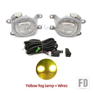 トヨタ RAV4 RAV 4 2023 2024用フロントLEDフォグランプヘッドライトフォグランプフォグランプカバーグリルベゼルスイッチフレーム - Yellow Fog and wire
