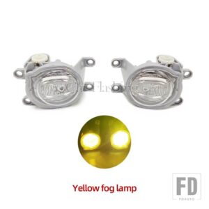 トヨタ RAV4 RAV 4 2023 2024用フロントLEDフォグランプヘッドライトフォグランプフォグランプカバーグリルベゼルスイッチフレーム - Only yellow fog lamp