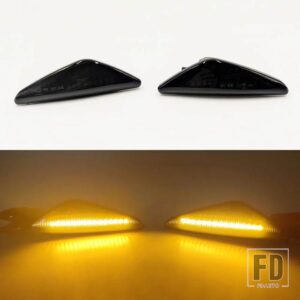 BMW 自動車用 点滅2個 スモークダイナミックフローティングLEDサイドマーカーシグナルライト X5 E70 X6 E71 E72 X3 F25 シーケンシャルウィンカ - Smoke Shell