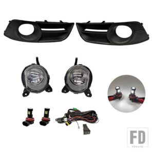 トヨタ 自動車用 LEDフォグランプ フォグランプ カローラ 2004 2005 2006 欧州仕様 ハーネス配線カバーグリルハロゲン - LED set