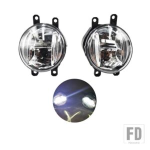 トヨタ 自動車用 LEDフロントバンパーフォグランプフォグランプ オーリス2014 2015ハーネス配線カバーグリルハロゲンエンジェルアイDRL - Only High LED fog