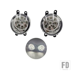 トヨタ 自動車用 LEDフロントバンパーフォグランプフォグランプ オーリス2014 2015ハーネス配線カバーグリルハロゲンエンジェルアイDRL - Only 9LED fog