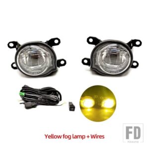 トヨタ 自動車用 LEDフロントバンパーフォグランプ ヤリス ヴィオス 2020 2021 2022 フォグランプカバー ワイヤーハーネス グリル フォグライト - Yellow Fog and wire