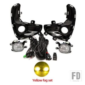 トヨタ 自動車用 LEDフロントバンパーフォグランプ ヤリス ヴィオス 2020 2021 2022 フォグランプカバー ワイヤーハーネス グリル フォグライト - LED Yellow Fog set