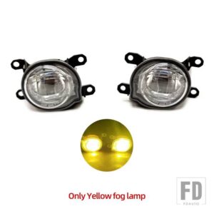 トヨタ 自動車用 LEDフロントバンパーフォグランプ ヤリス ヴィオス 2020 2021 2022 フォグランプカバー ワイヤーハーネス グリル フォグライト - Only LED yellow fog