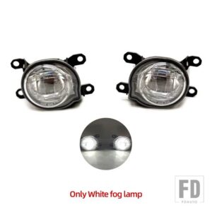 トヨタ 自動車用 LEDフロントバンパーフォグランプ ヤリス ヴィオス 2020 2021 2022 フォグランプカバー ワイヤーハーネス グリル フォグライト - Only LED white fog