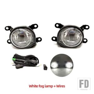 トヨタ 自動車用 LEDフロントバンパーフォグランプ ヤリス ヴィオス 2020 2021 2022 フォグランプカバー ワイヤーハーネス グリル フォグライト - White Fog and wire