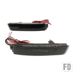 日産 ジュークムラーノセントラクエストテラキックスインフィニティFX35FX37FX50ESQQX70用リアバンパーリフレクターライトテールブレーキフォグ - Smoke cover