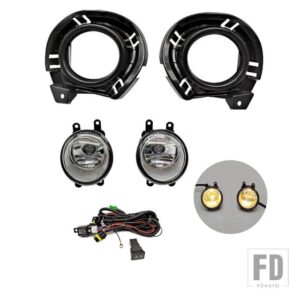 トヨタ 自動車用 LEDフォグランプ フォグランプ カローラ アクシオ フィールダー 2015 2016 2017 ハーネス配線カバー グリル ハロゲン エンジェ - Halogen set