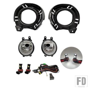 トヨタ 自動車用 LEDフォグランプ フォグランプ カローラ アクシオ フィールダー 2015 2016 2017 ハーネス配線カバー グリル ハロゲン エンジェ - LED set