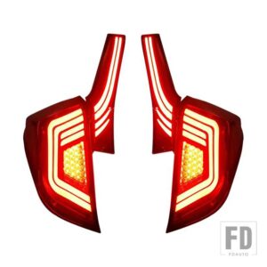 ホンダ 自動車用 LEDテールライト テールライト ジャズ フィット GK5 2014-20 リアブレーキライト リバースダイナミックシグナル - Red Model A