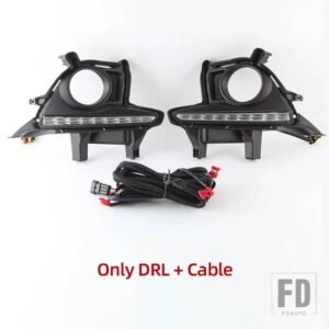 トヨタ ハイランダー 2014-16用 LED DRL 2個 デイタイムランニングライト デイライト フォグランプカバー フォグライト ウィンカー - Only DRL
