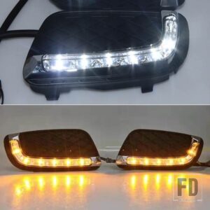 メルセデスベンツ 自動車用 点滅2個 LED DRL デイタイムランニングライト フォグランプカバー スマート フォーツー 2008-11 デイライト用 - White