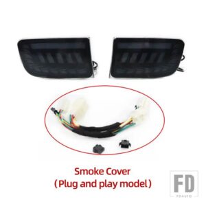 トヨタ ランドクルーザー プラド LC120 FJ120 120 4RUNNER 2003-09用 LEDリアライト リフレクターブレーキランプ - Plug and play SmokeB