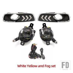 シボレー 2PCS LED DRL デイタイムランニングライト マリブ 2011-15 フォグランプホール ウィンカー付き - DRL and Fog set