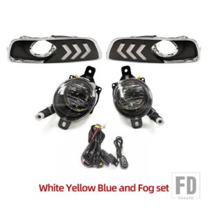 シボレー 2PCS LED DRL デイタイムランニングライト マリブ 2011-15 フォグランプホール ウィンカー付き - DRL and Fog set5