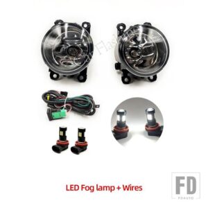 LEDフロントバンパーフォグランプフォグライトワイヤーハーネスグリルカバーFORD EDGE 2015-18 DRLデイタイムランニングライト - LED fog wires