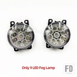 LEDフロントバンパーフォグランプフォグライトワイヤーハーネスグリルカバーFORD EDGE 2015-18 DRLデイタイムランニングライト - Only 9LED fog