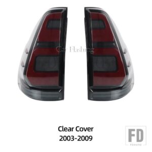 レクサス LEDテールライト テールライト GX470 2003-09 リアランプ + ブレーキ + リバース + ダイナミックウィンカー - 03-09 Clear Cover