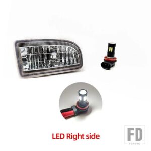トヨタ ランドクルーザー 100 ヘッドライト LC100 1998-2007 ハロゲンヘッドライト LEDフォグランプ フォグライト - LED Right side